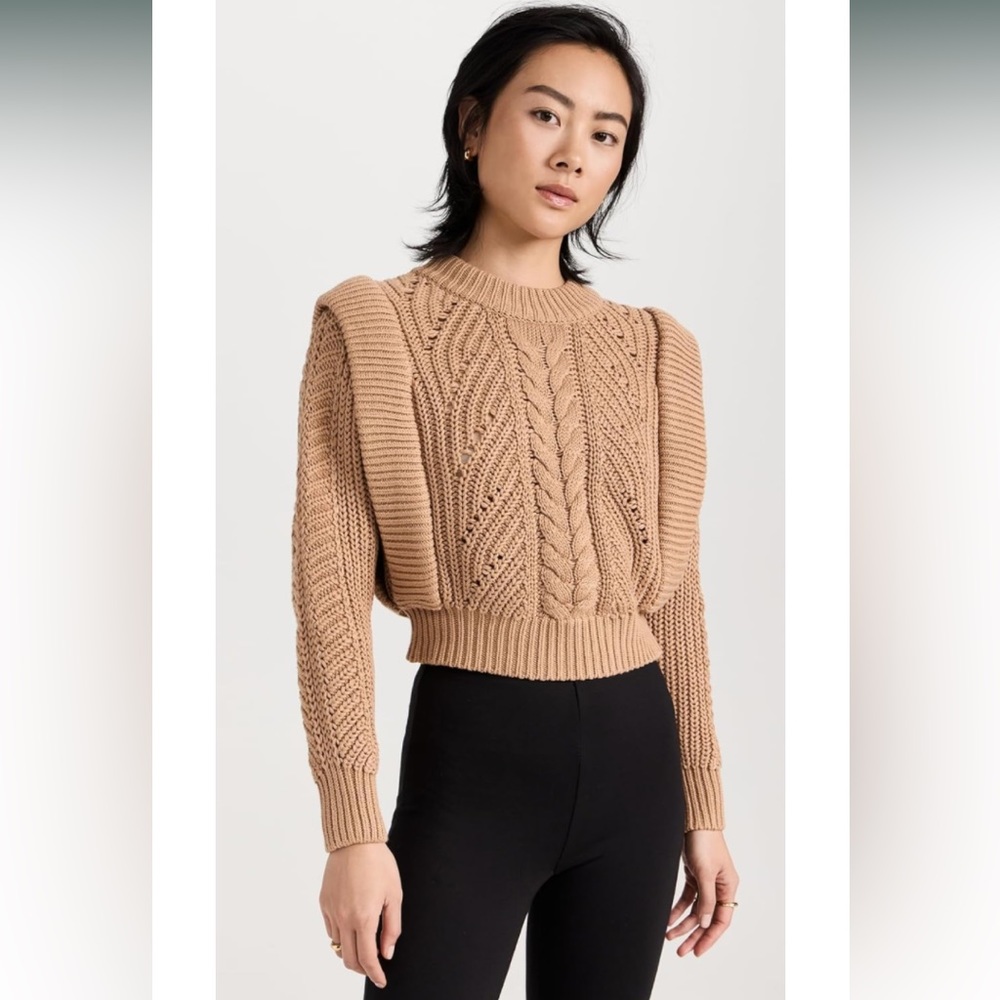 Nwt English Factory Tan Knitted String Shoulder S… - image 3